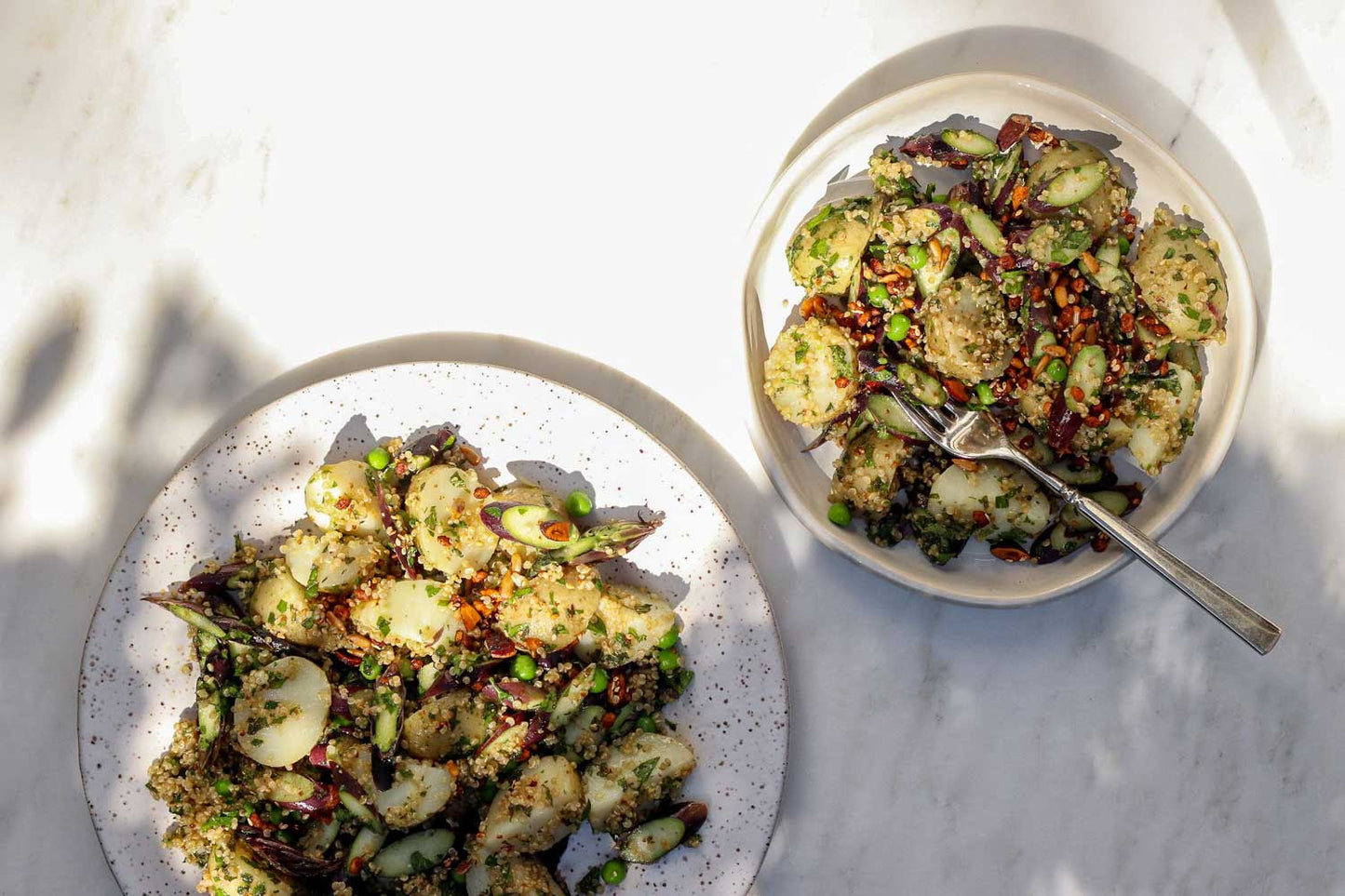 Purple Asparagus, Quinoa and Baby Potato Spring Salad