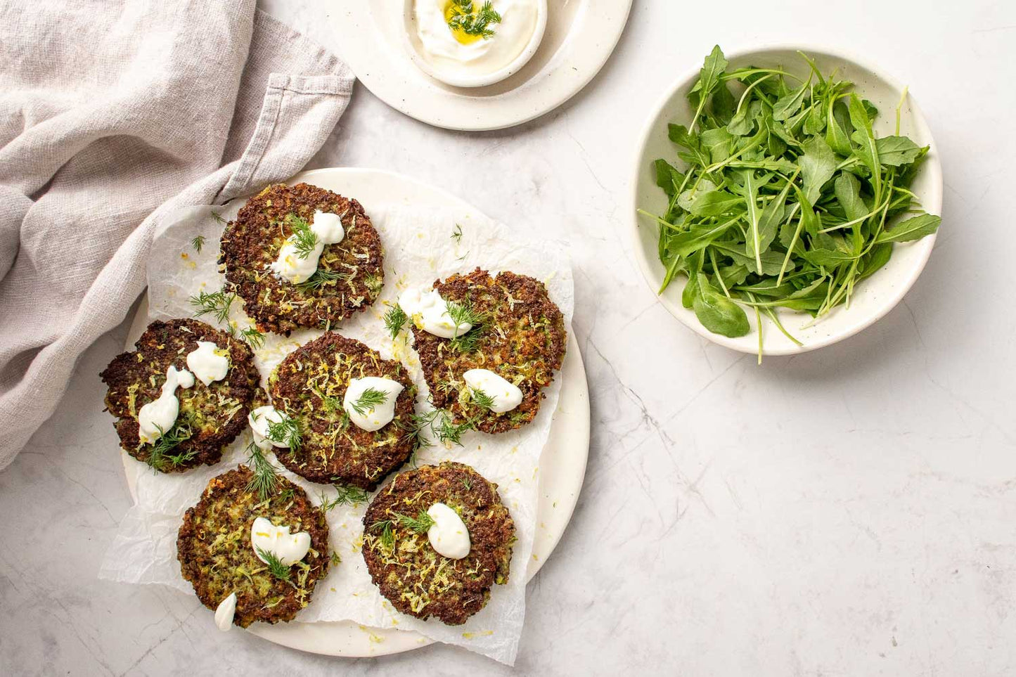 Broccoli Fritters with Zesty Yoghurt Sauce