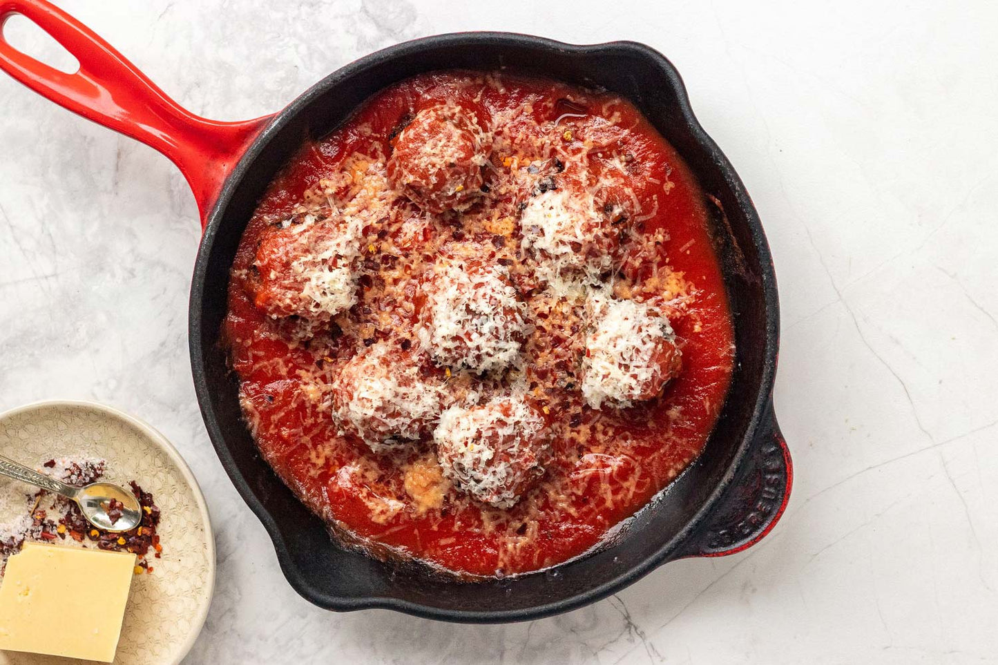 Red Quinoa ‘Meatballs’ with Marinara Sauce
