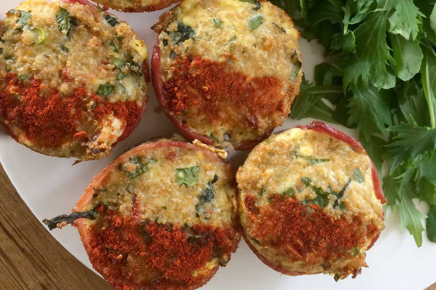 Quinoa, Bacon, Spinach and Sundried Tomato Muffins