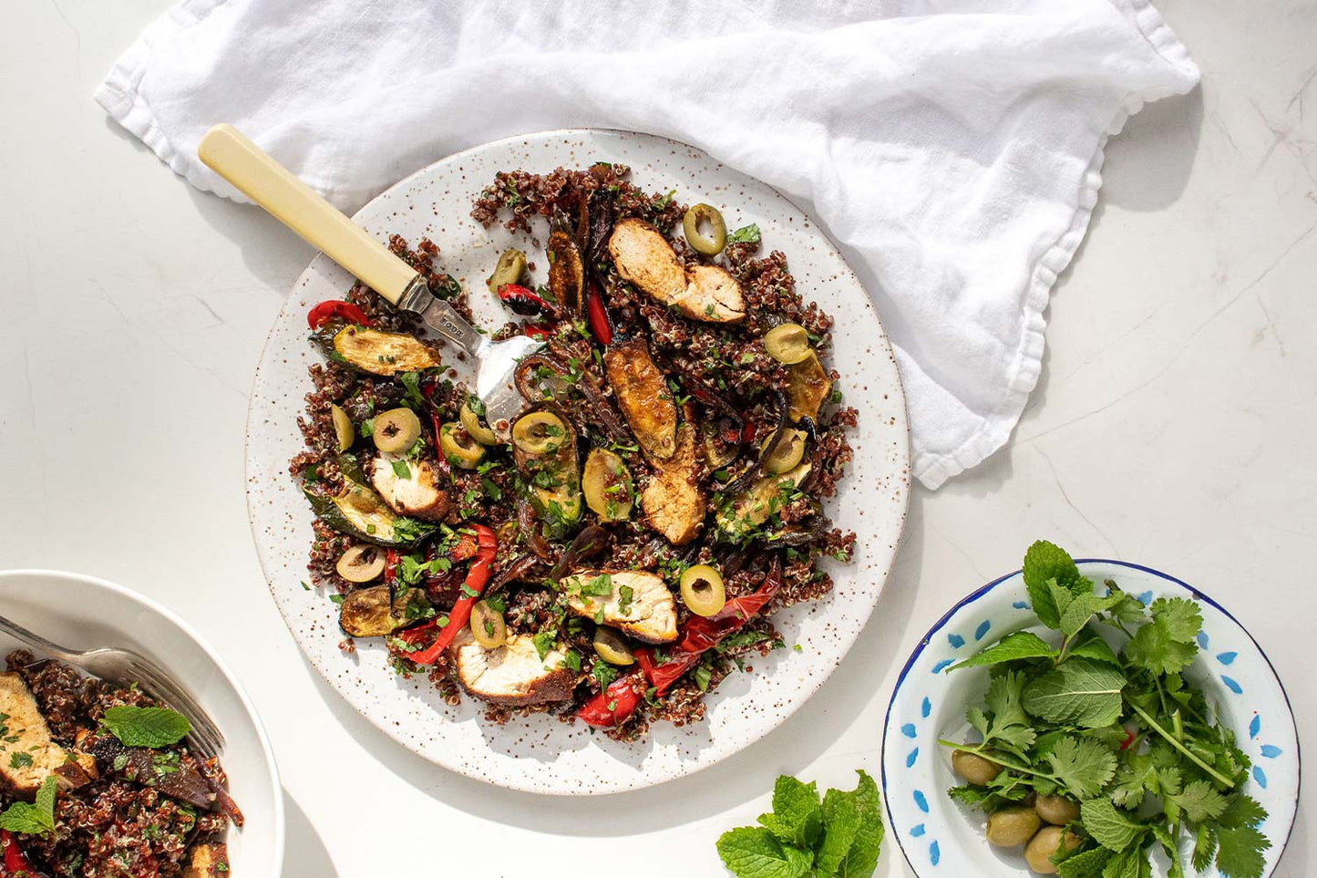 Red Quinoa Cajun Chicken Salad