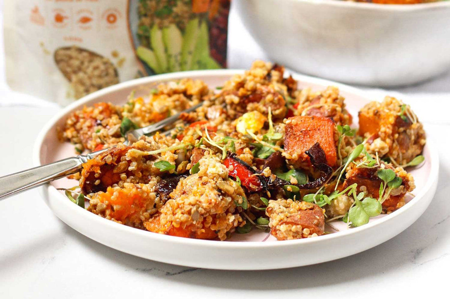 Moroccan Warm Quinoa Roast Vegetable Salad